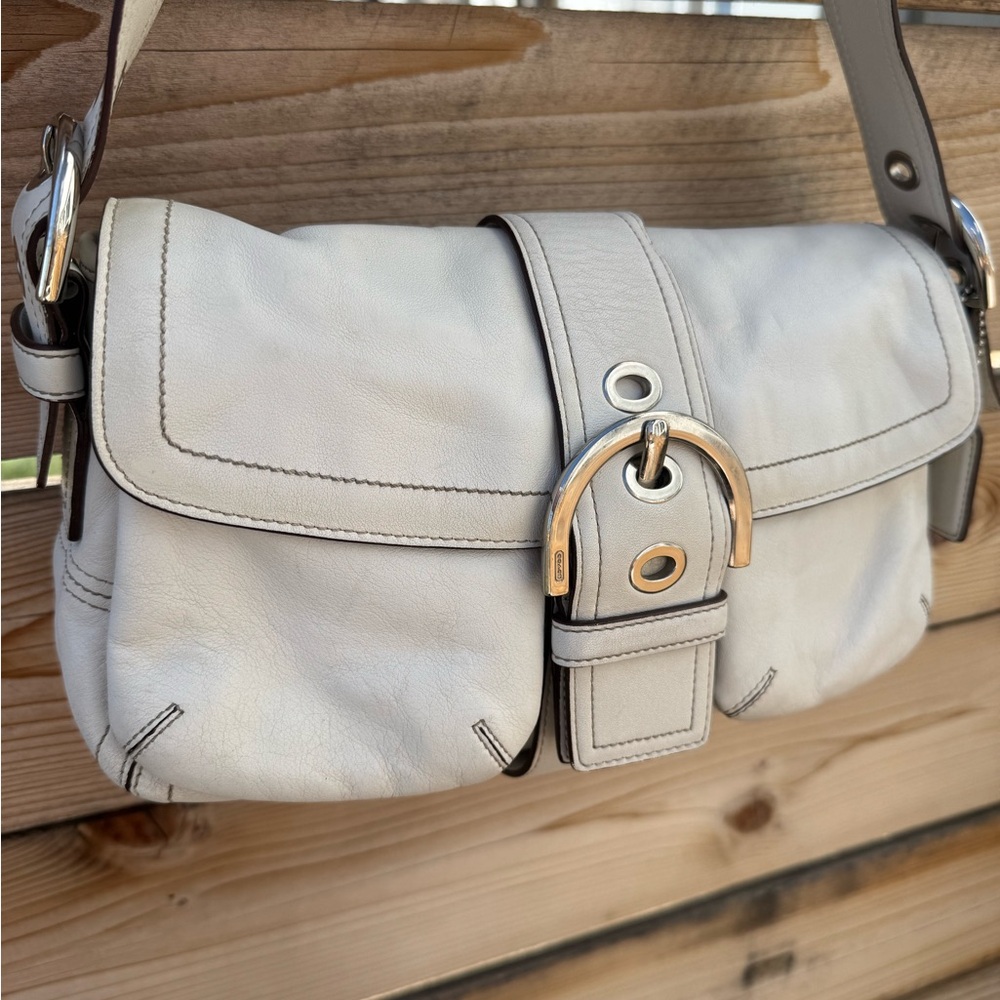 Coach White Leather Soho Shoulder Bag 9434